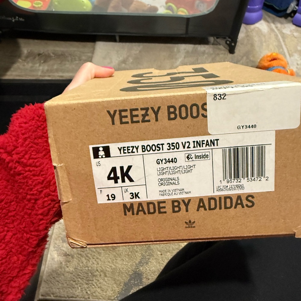 Adidas Yeezy Boost 350 V2 Infant Sneakers - Black and White